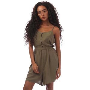 Only Womens/Ladies Nova Carly Plain Playsuit / Green